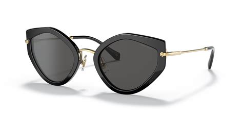 Miu Miu MU 08XS 53 Dark Grey & Black Sunglasses 